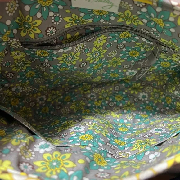Vera Bradley Yellow and Green Paisley Shoulder Bag - Picture 4 of 8
